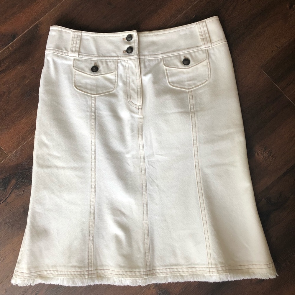 Etcetera White Jean skirt